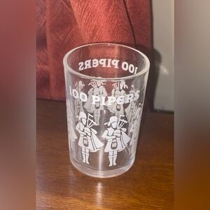VTG 100 Pipers bagpipes Seagrams scotch whiskey etched shot glass